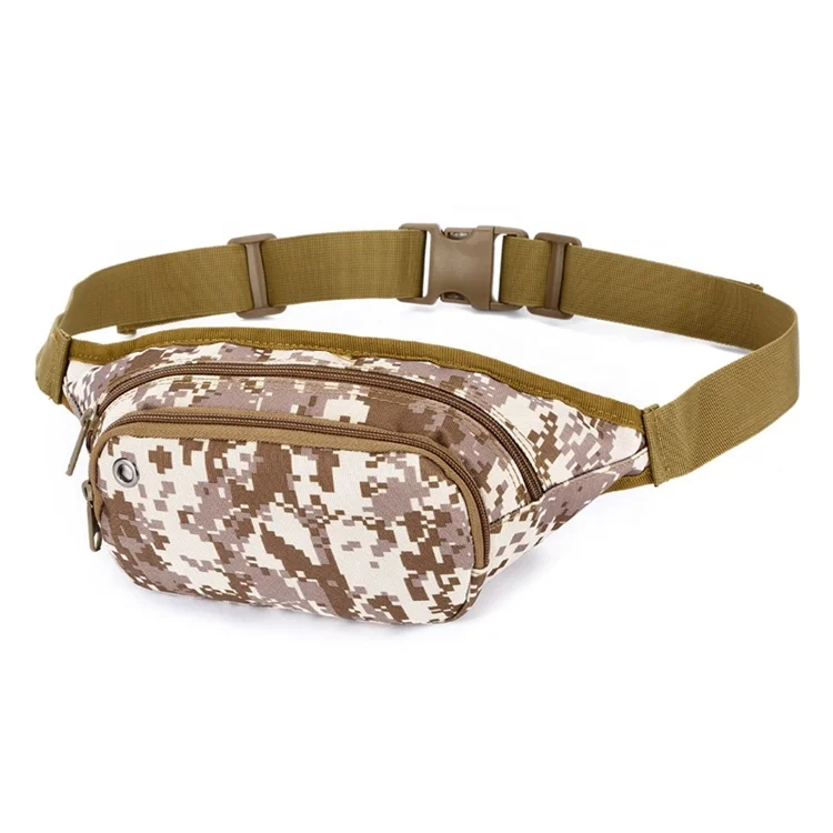 

Wholesale climbing cross body custom printed sport running military hiking tactical fanny pack waist bag for men, Black, army green, digital, camouflage