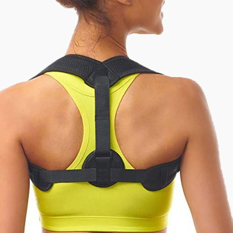 

High quality Adjustable Upper Back Support Posture correction Band Back Support Belt Posture Corrector Women Men Correction Belt, Black
