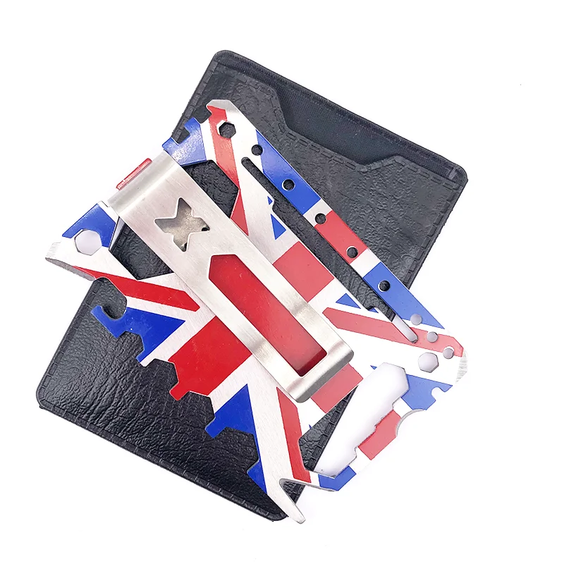 

Custom survival England Flag Tools Pocket Wallet Knife Credit Card Mini Multi Tool, Any color