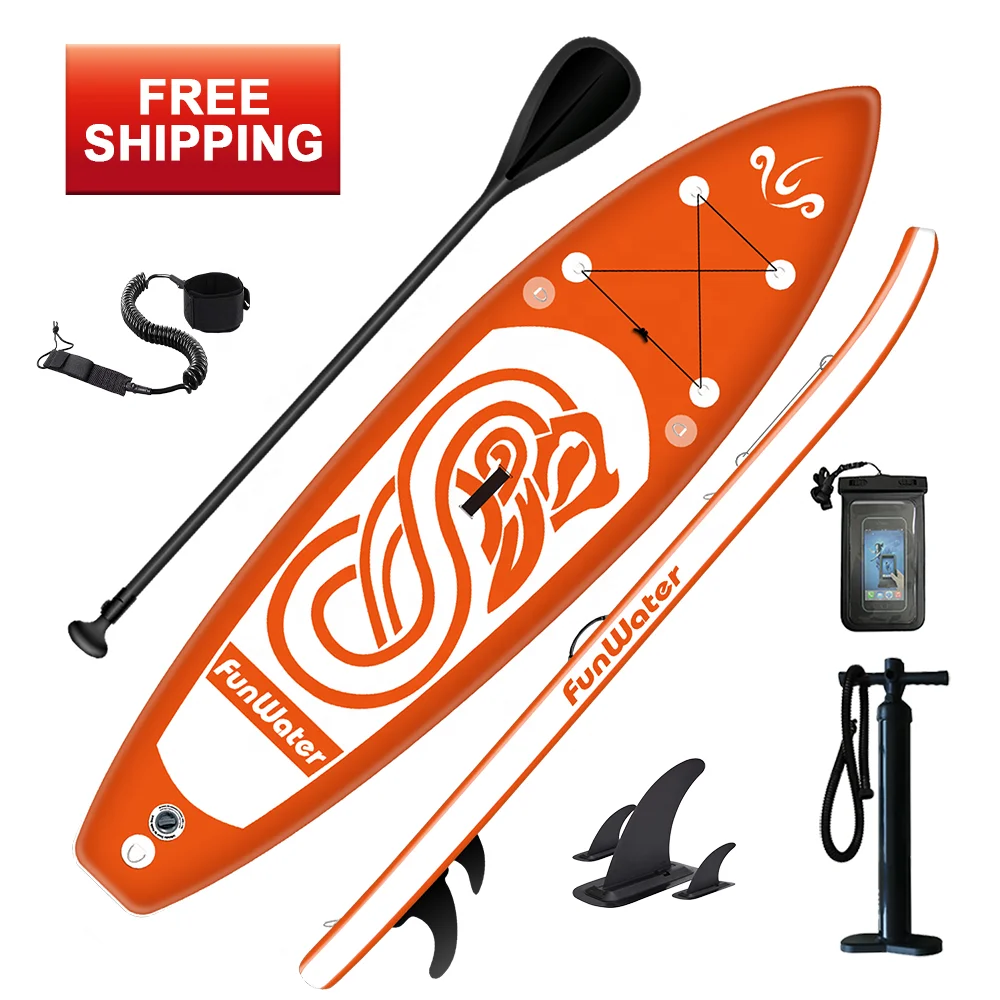 

FUNWATER Free shipping inflatable stand up paddle board foldable paddle board surf accessories for unisex
