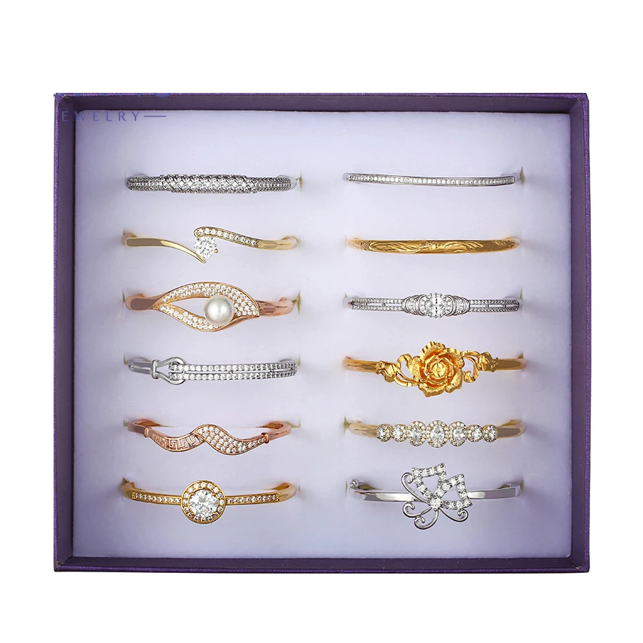 

589 xuping Brand factory online shopping gold box bangle luxury women jewelry