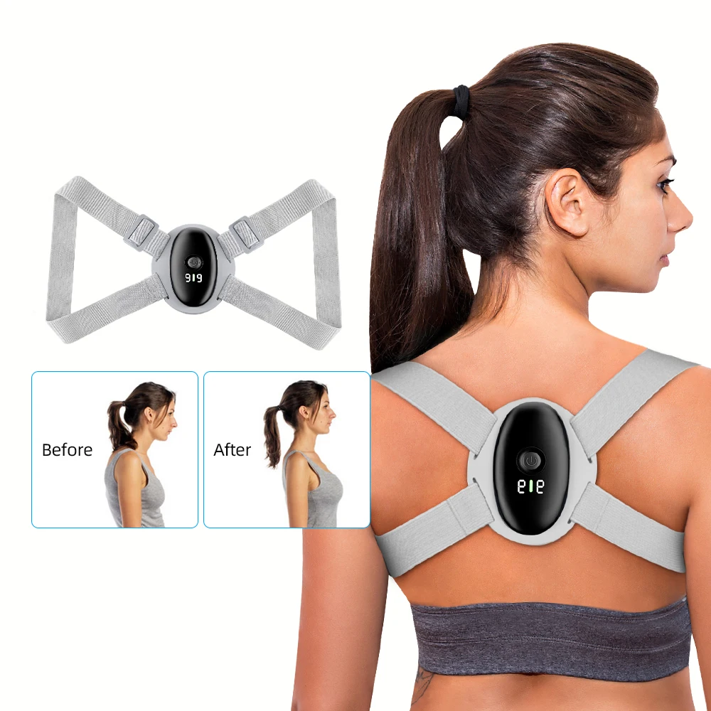 

Intelligent back straightener sitting posture trainer device children posture corrector