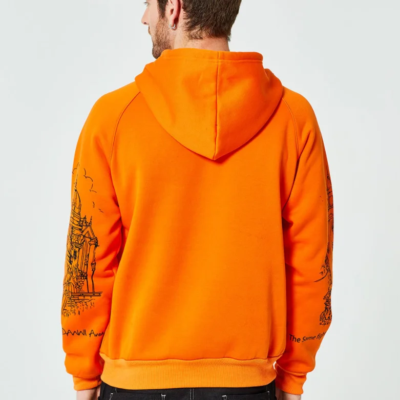 

Customized Wholesale Spring And Autumn Chinese Style Mens Full Sleeve Hoodie Fashion Casual Sports Design Printed Hoodies, As picture