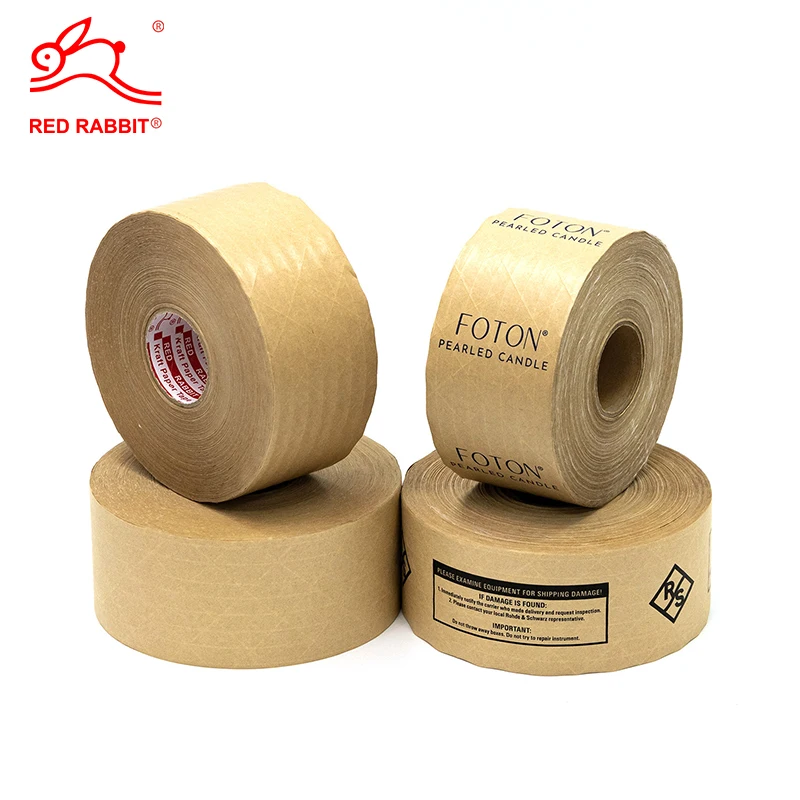 Customized High Viscosity Reinforced Water Activated Adhesive Brown Kraft Paper Tape