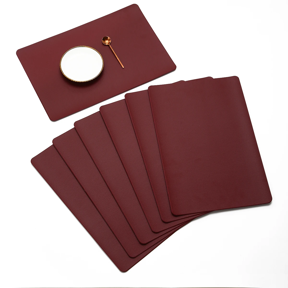 Customized Rectangle Home Restaurant Hotel Wholesale Modern Placemat Leather Mat Buy Leather