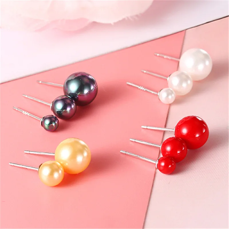 

Fine Jewelry 100% 925 Sterling silver natural Shell Pearl vintage earrings