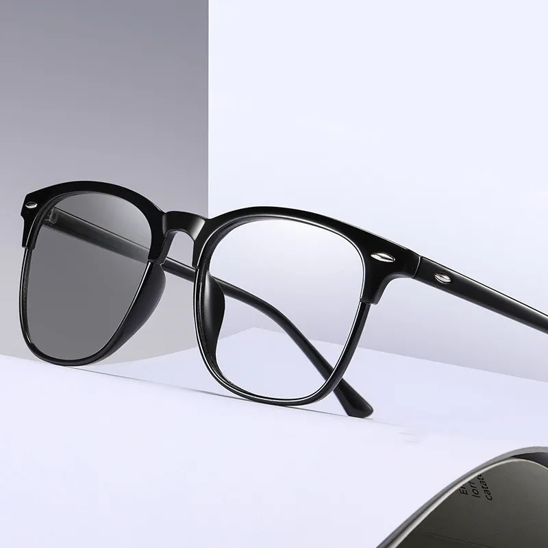 

2021 High Quality Changing Color TR90 Computer Glasses Photochromic Anti Blue Light Glasses For Men Women