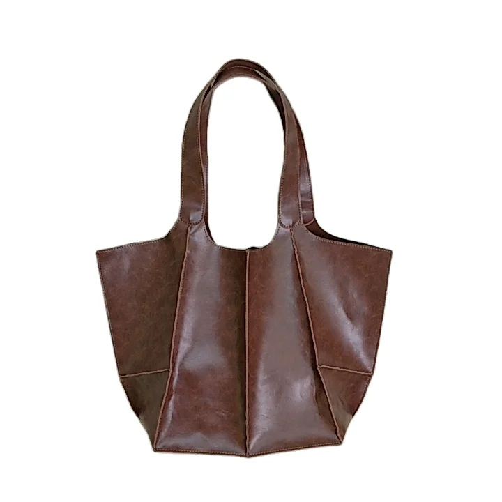 

Wholesale 2021 Women's PU Large Capacity Tote Bag Designer Soft Handbag Luxury Leather Crossbody Shopping Bag