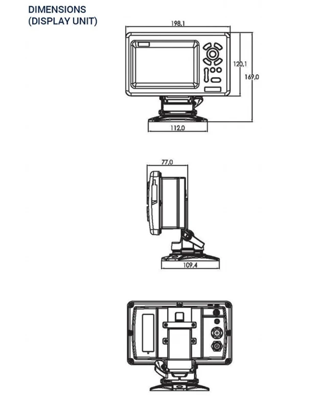 New! KP-38S 5-inch GPS chart plotter with Powerbank supply (no NMEA data)