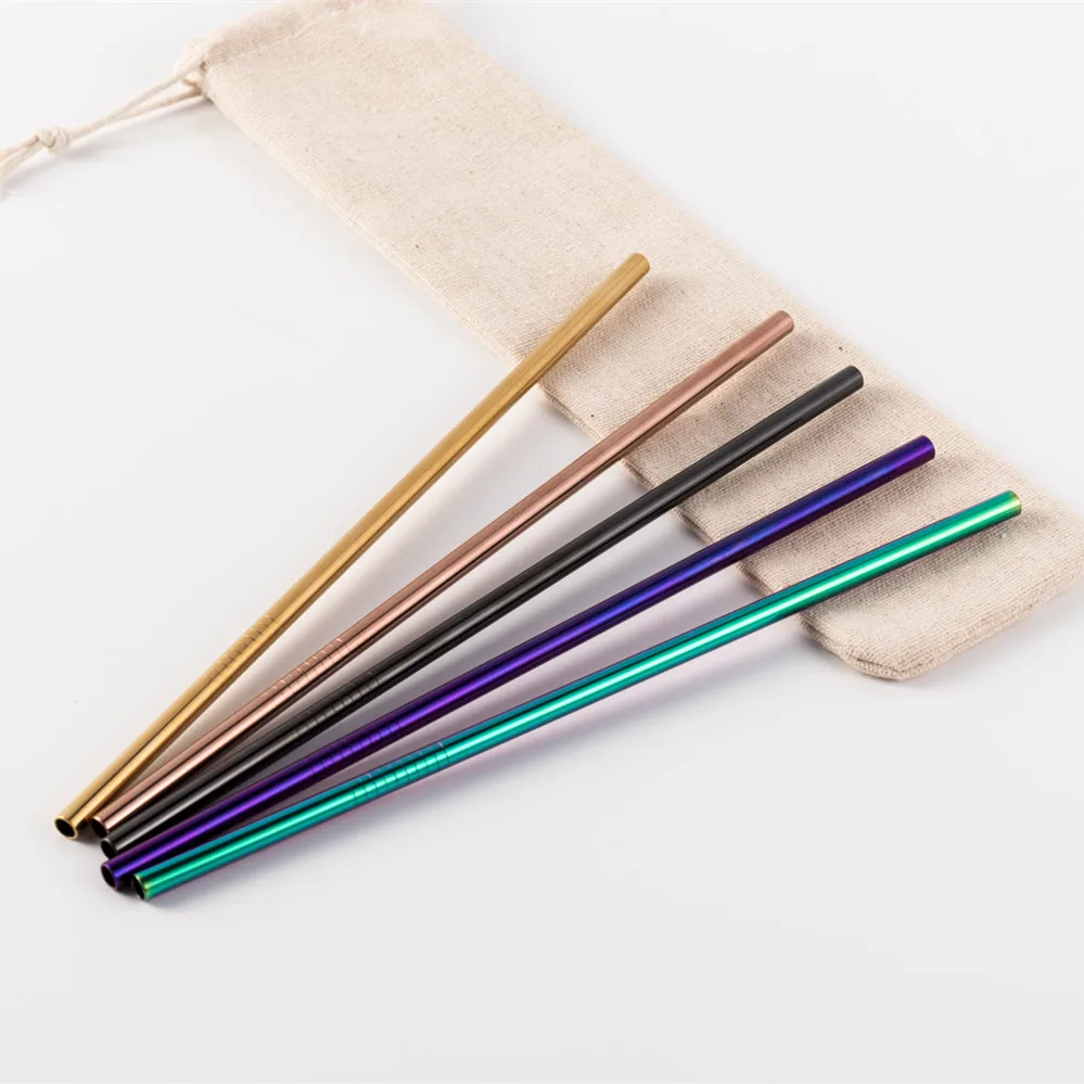 

Hot sale new Color INOX Metal 6mm stainless steel drinking straw, Customized