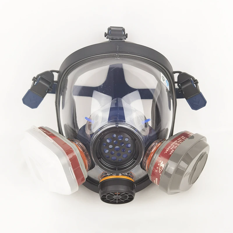 

Full Face Russian gp5 Carbon Monoxide Toxic Tear Safety Gas Mask, Blue