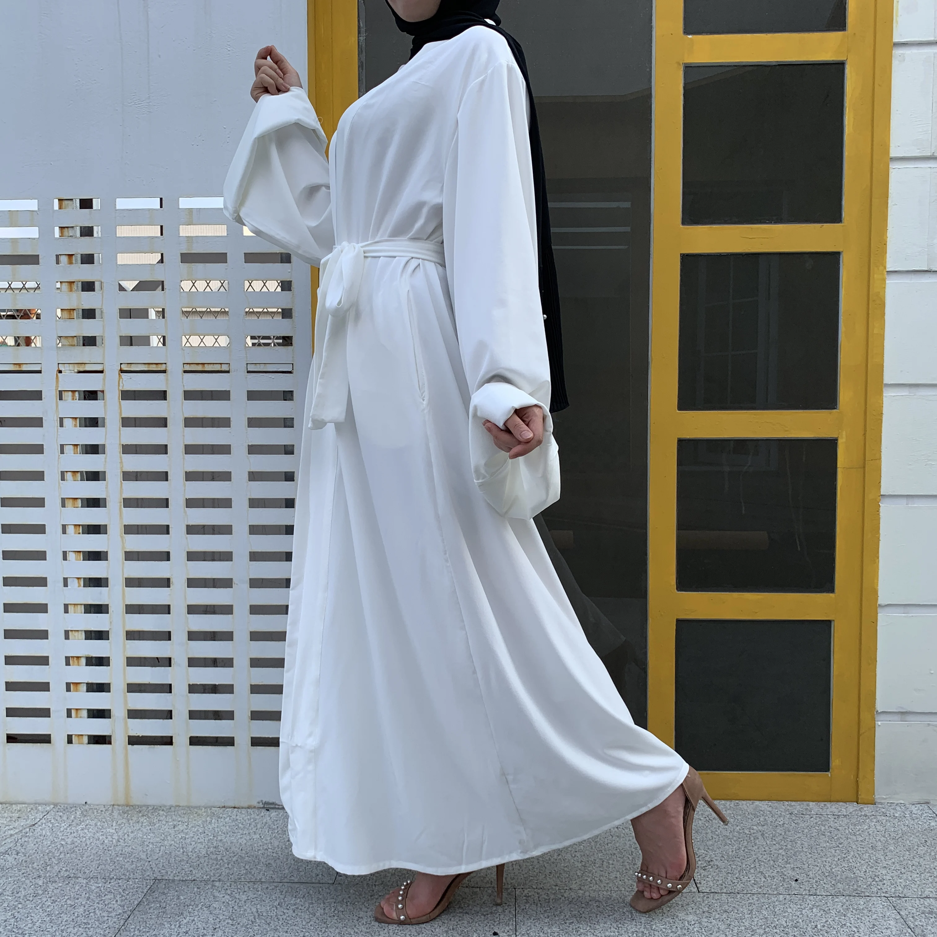

1763# UAE Eid Gift Bangladesh Robe Musulmane Islamic Clothing Muslim Dress Kaftan Kimono Turkish 2020 Abaya Dubai, Camel/gray/black/wine/green/navy/white/customized