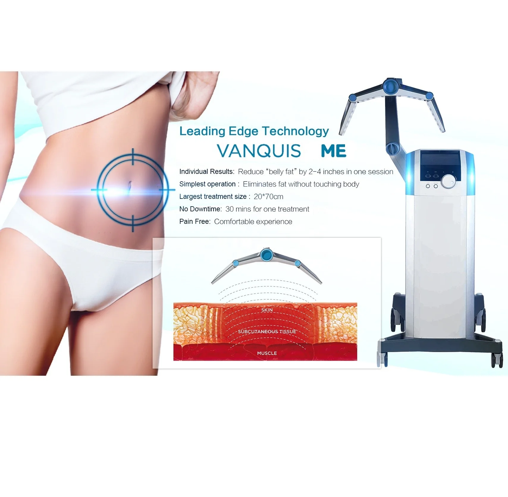 

DDF 27.12MHZ Non Contact RF Slimming Machine Radio Frequency Fat Loss Skin Tightening Machine