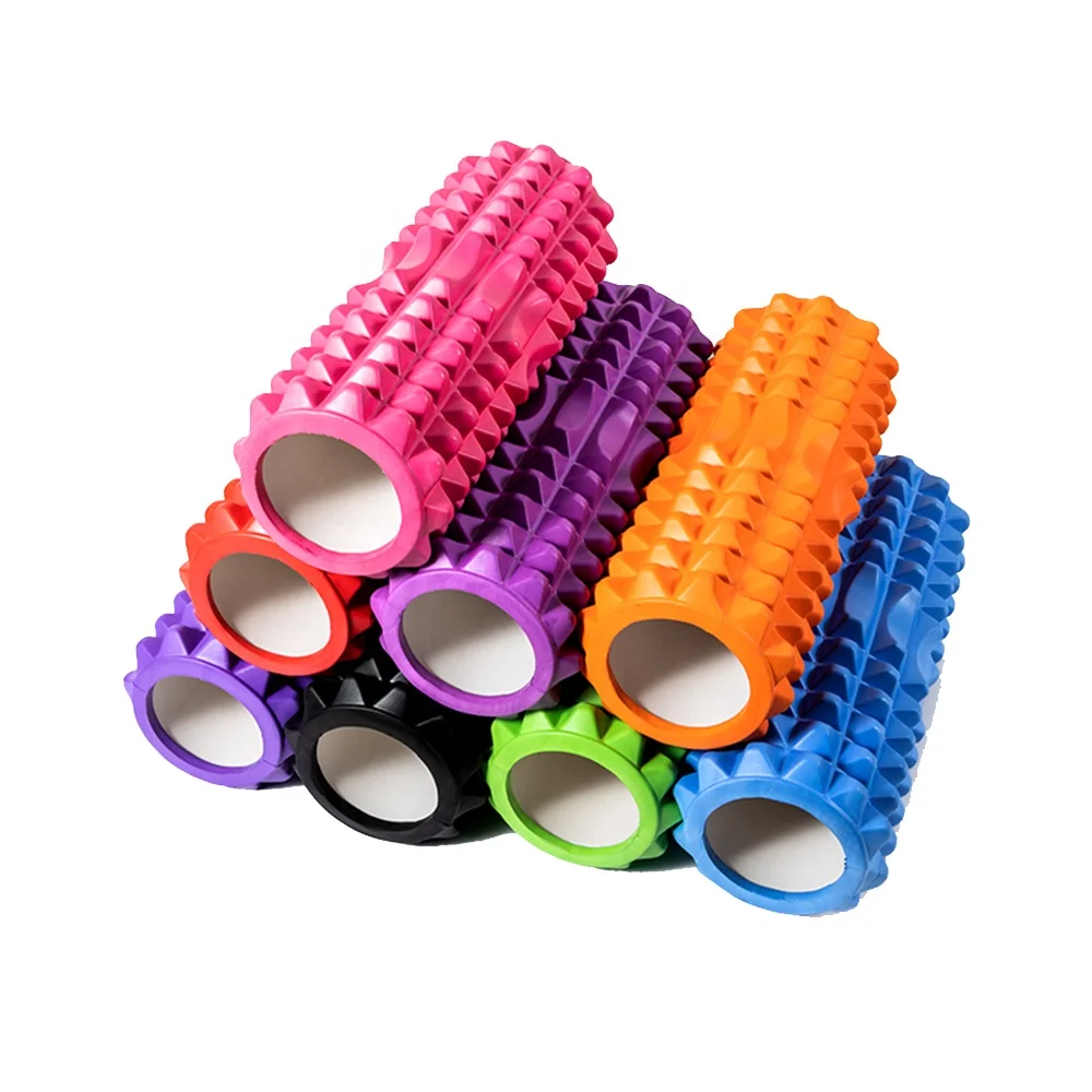 

Manufacturer Sale Hollow Spiky Foam Roller Muscle Deep Massage High Density Eva Yoga Foam Roller, Pink, purple, blue, red, orange, blue-purple, green, black