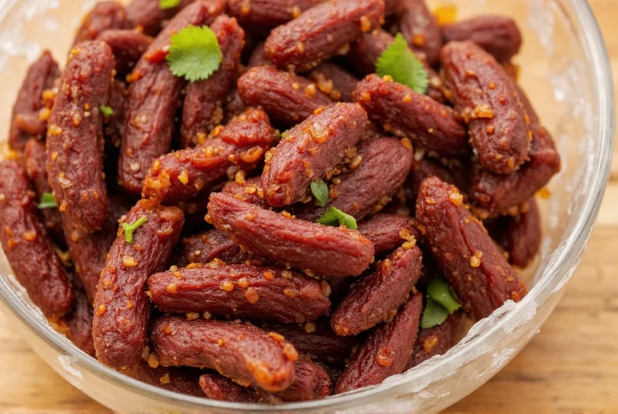 Traditional barbacoa meat being prepared