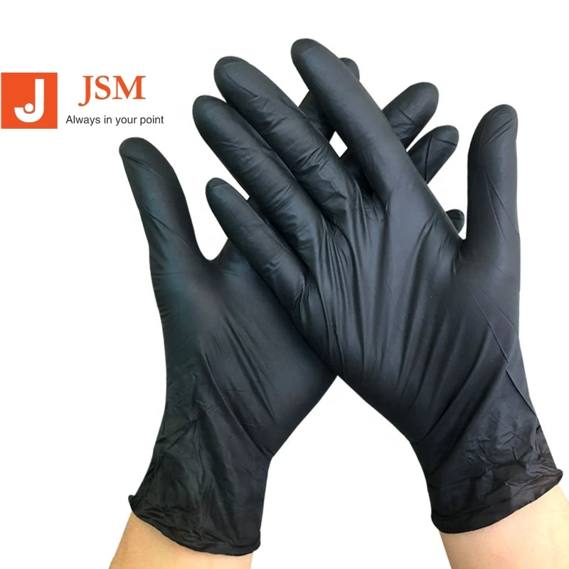 black pvc gloves