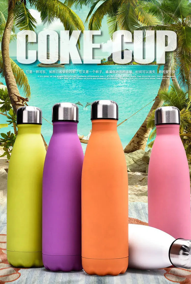 17oz 500ml Custom Logo Stainless Steel Vacuum Water Bottle Sealed With