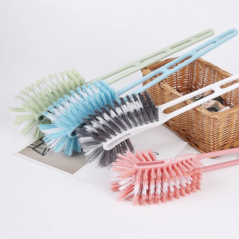 

Wholesale Double Sided Toilet Brush Plastic Long Handle toilet Cleaning Brush