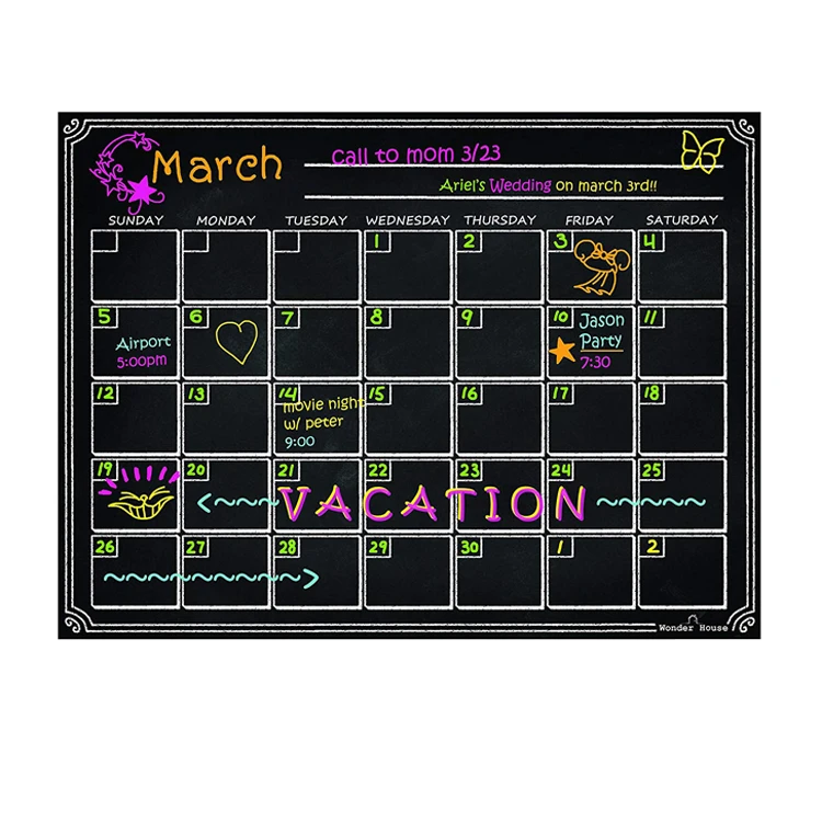 

Magnetic Dry Erase Calendar for Fridge Monthly Whiteboard Wall Organizer Refrigerator White Board