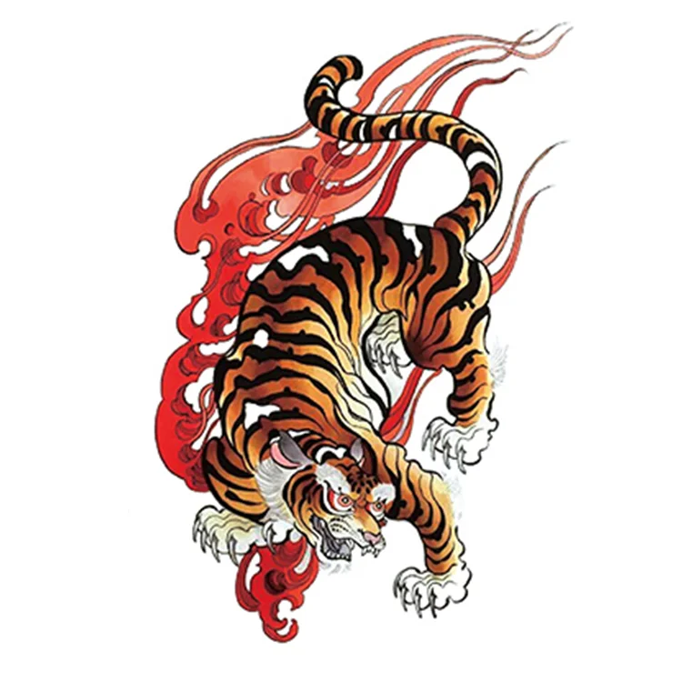 

Factory price new style high quality tiger sticker tattoo temporary, Cmyk