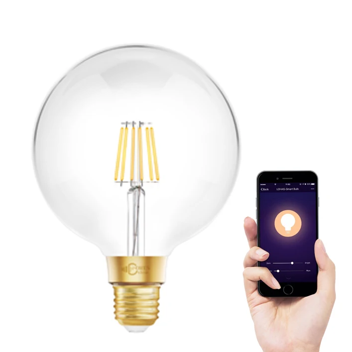 Tuya Smart Filament Bulb G125 8W 2700K WiFi Smart LED Bulb