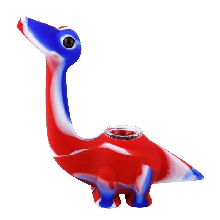 

Dinosaur Silicone Glass Bowl Weed Tobacco Smoking Pipe, Picture