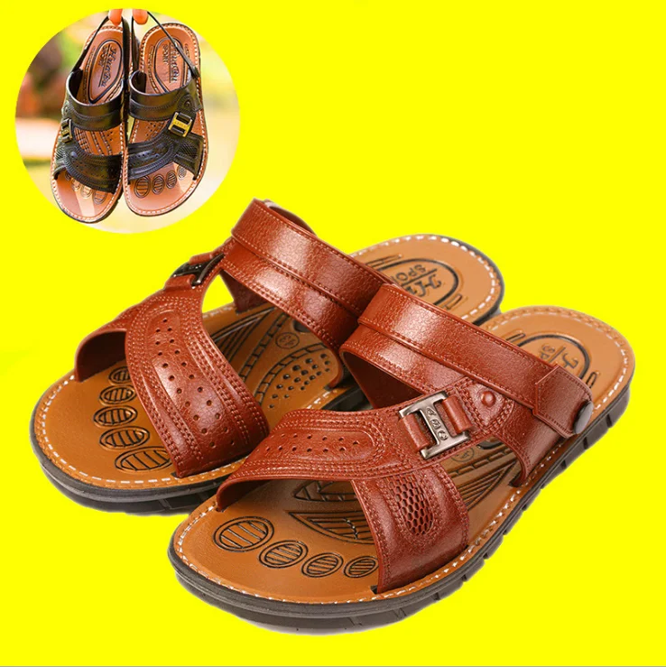 

2021 summer new large size men's casual breathable beach sandals and slippers 933
