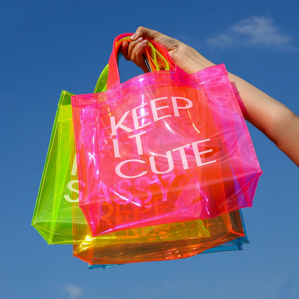 

2022 SPRING AND SUMMER COLLECTION New PVC Water Proof Transparent Jelly Purses And Handbags Woman Hand Bag Women's Tote Bag