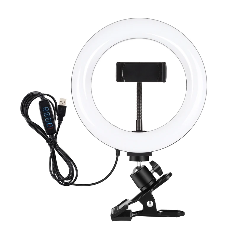 

DS Global Original Sources PULUZ 7.9 inch 20cm Ring Selfie Light Monitor Clip 3 Modes USB Dimmable Video Lights Kits