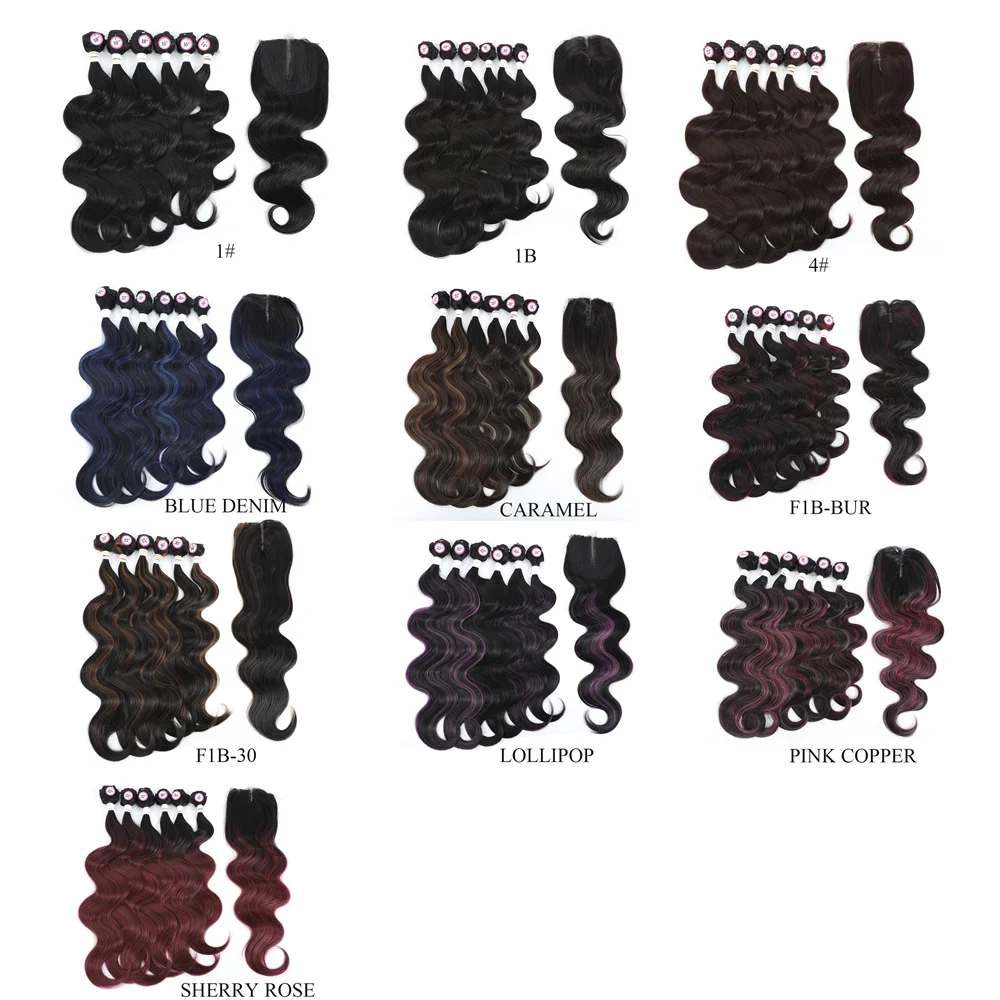 

Wholesale Price Synthetic Hair Multiple Pieces Hair Extension Materials High Temperature Fiber Color 4# From XuChang Factory