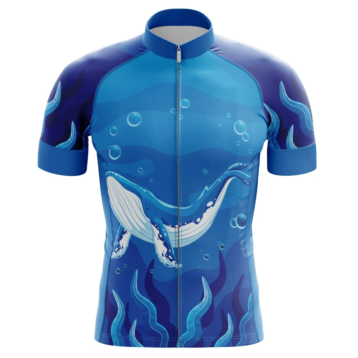 

HIRBGOD TYZ703-01 Italy cycling jersey Men's cycling clothing short sleeve bike jersey whale cycling wear, Blue