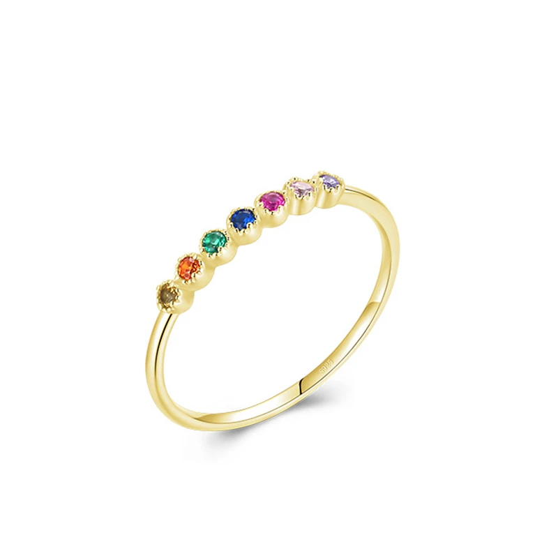 

Factory Handmade 925 Sterling Silver CZ Rings Jewelry Gold Plated Color Zircon Rings for women