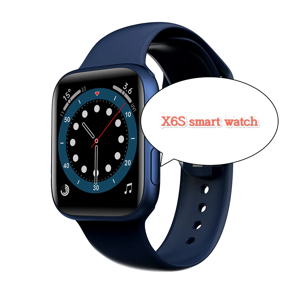 

X6S Smart Watch Heart Rate and Blood Pressure Monitoring SPO2 Exercise Pedometer ECG Voice Control IWO Series 6 SmartWatch