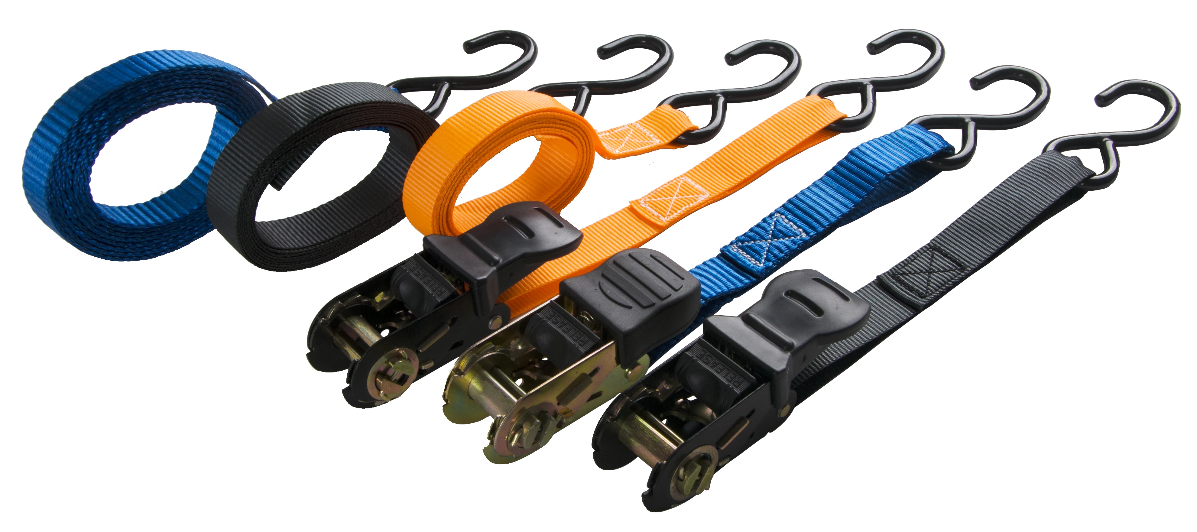 1 Inch 25mm Ratchet Strap Polyester Tie Down Lashing Belt With S Hook