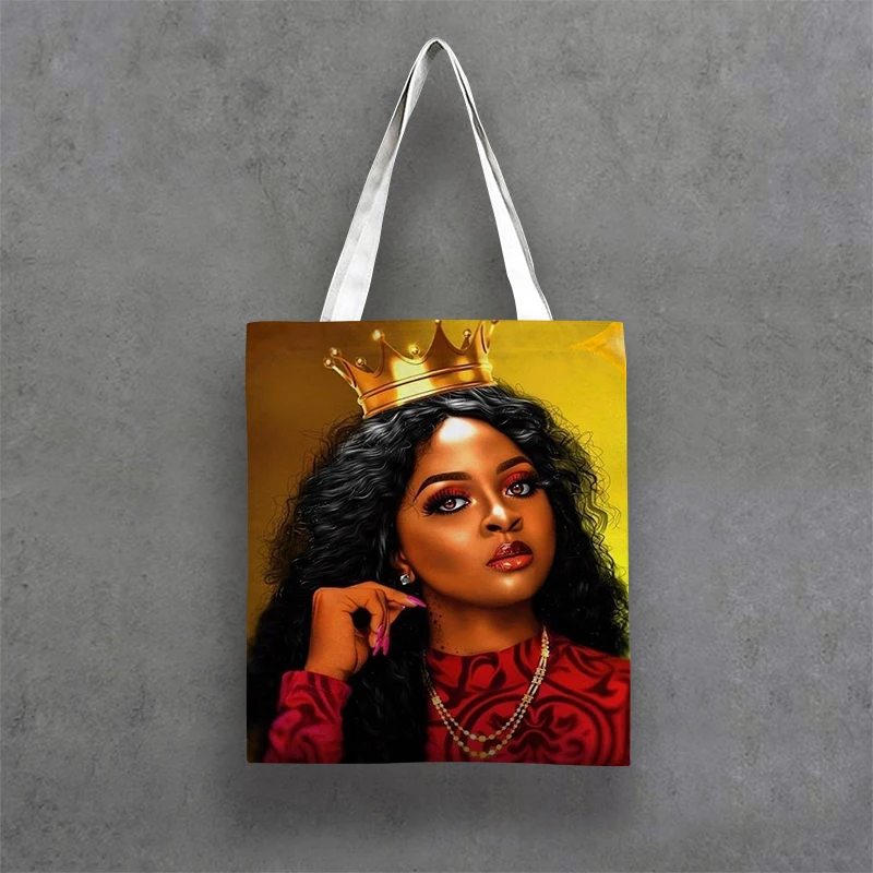 

G&D Cartoon African Fashion Lady Modern Art Tote Bag, Customer's request