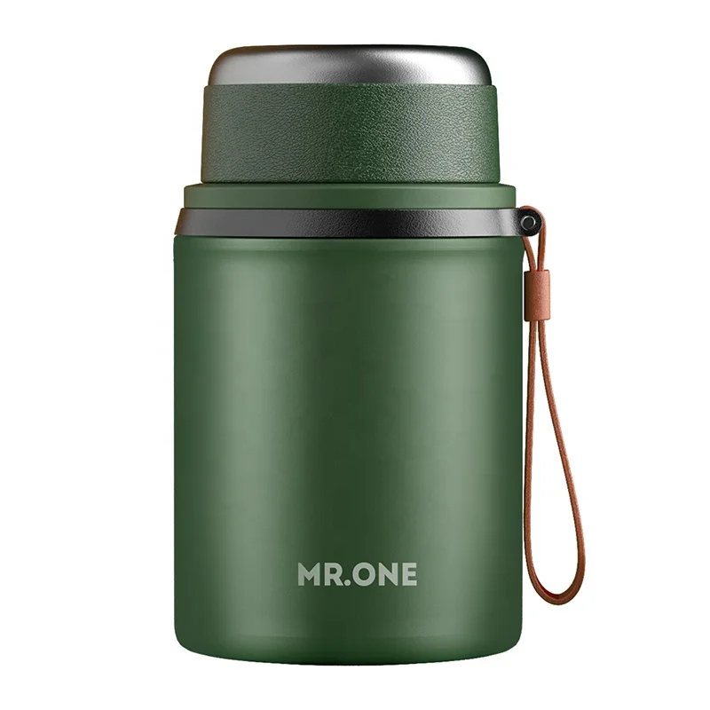 

Factory Outlet Food Flask Vacuum Insulated Thermos Food Jar Double Wall 304 Stainless Steel High Quality 1L Red Green, Green\red