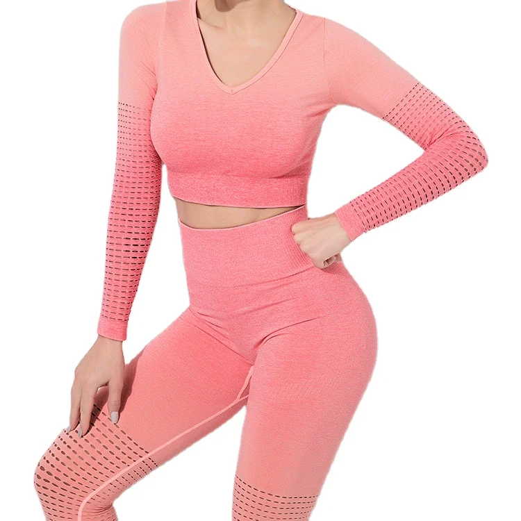 

Aola fitness gym short active wear 2020 sport clothing leggings two pieces yoga set for women, Picture shows