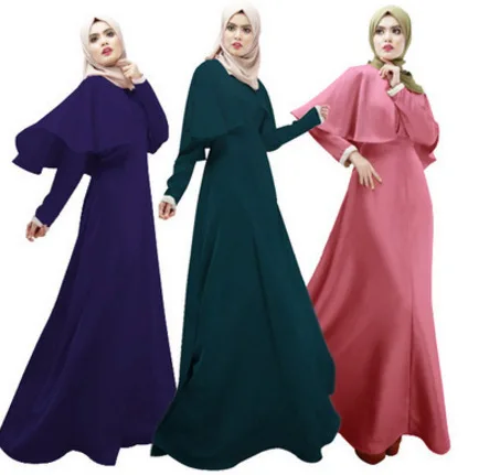 

Wholesale woman clothes long sleeve max muslim satin dress africa dresses women