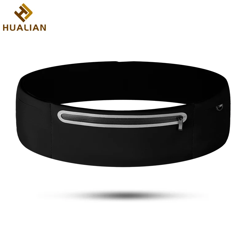 HUALIAN Money Zipper Pockets Waterproof Fanny Pack Running Belt Bag for Putting Key Cash Mobile Phone Waist Bag