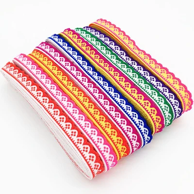 

COOMAMUU Ethnic Embroidery Fabric Lace Sewing Trims 1cm Width Tribal Indian Boho Fashion Decorative Webbing for Cloth, Yellow