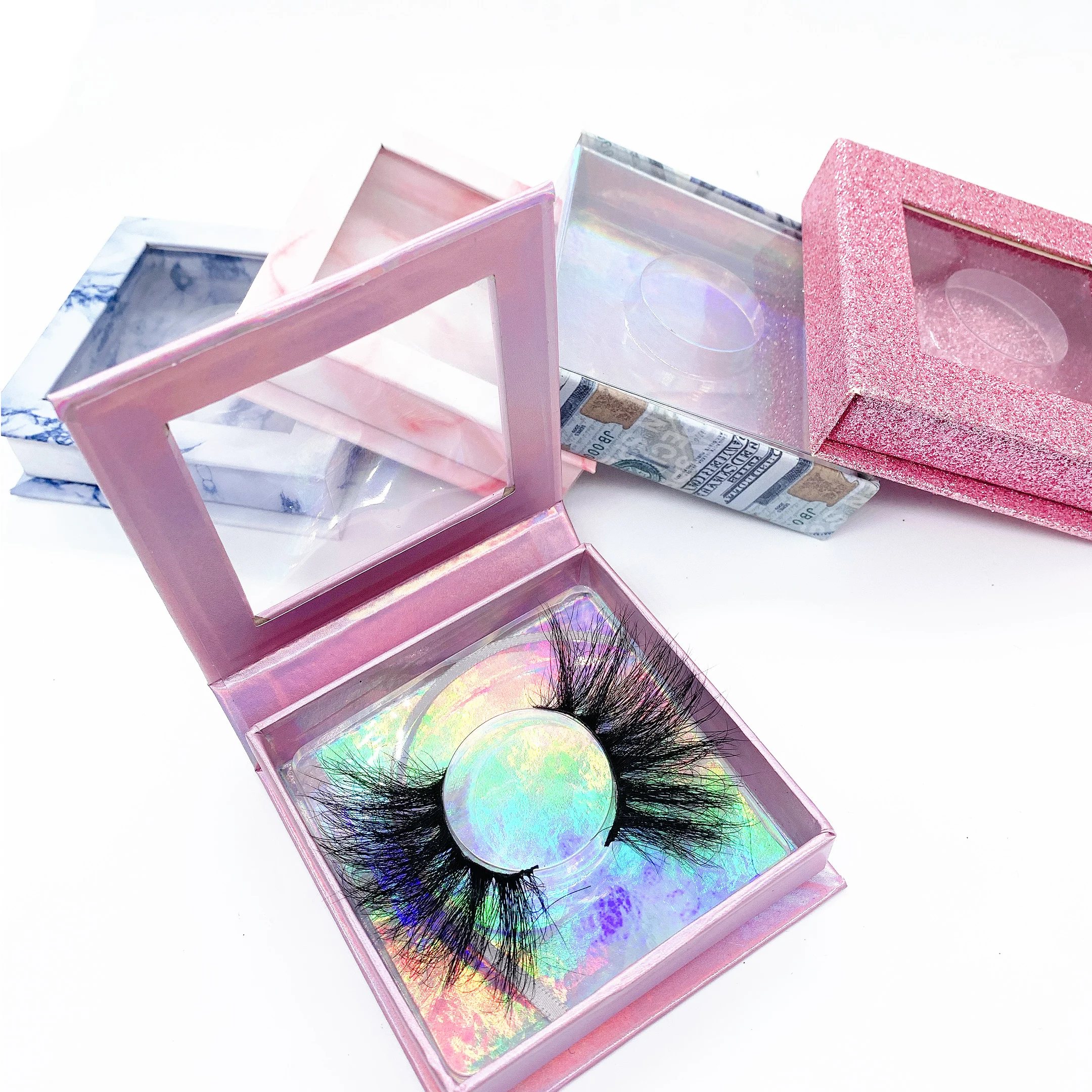 

Wholesale Factory Price 100% Cruelty Free Real Mink Eyelashes Private Label Custom Lash Boxes eyelashes, Black color