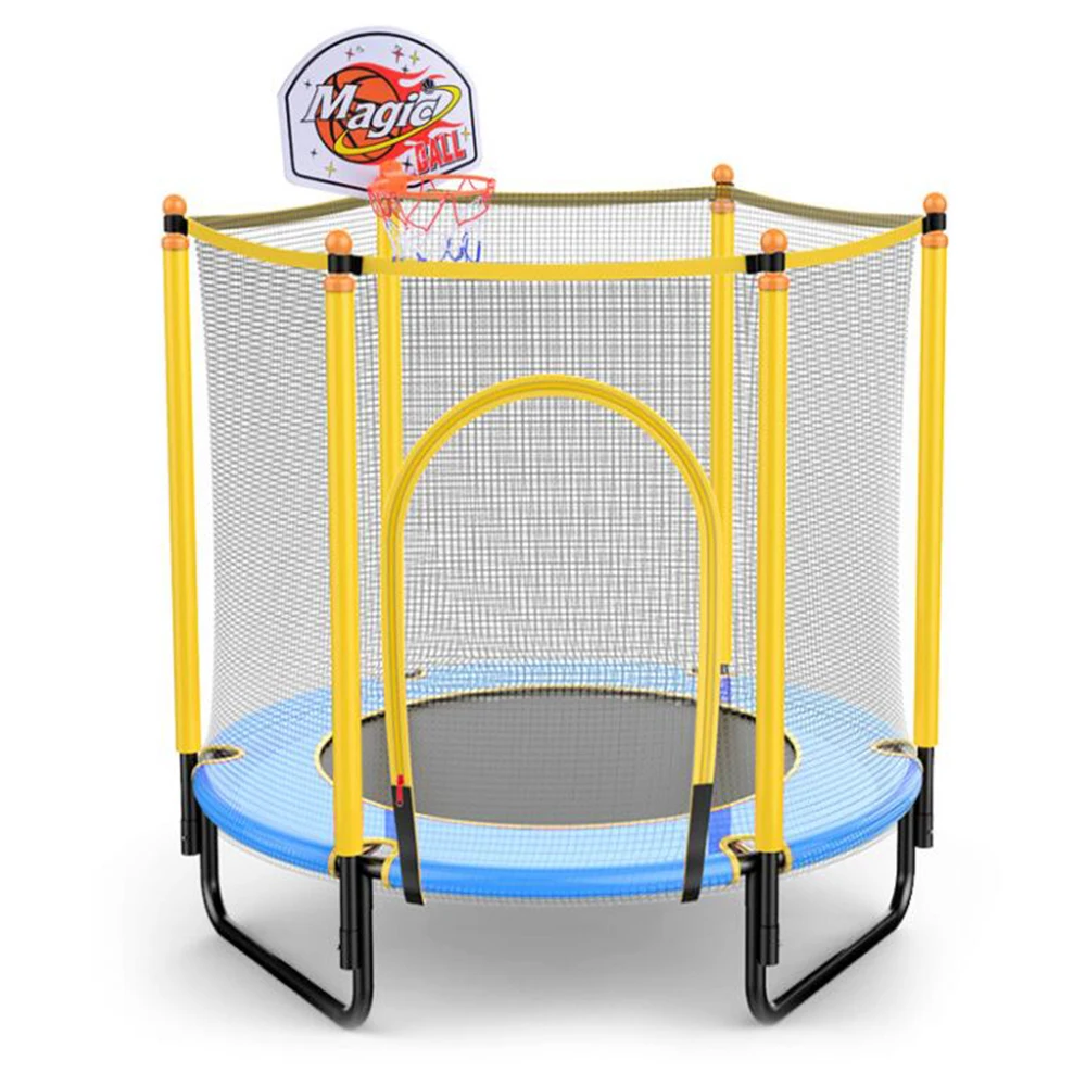 

Outdoor Professional mini Trampoline with Basketball hoop trampoline sales, Blue, pink, yellow