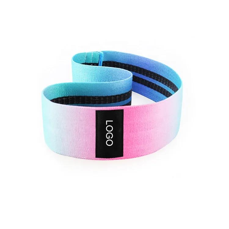 

2021 Amazon hot selling rubber resistance band gym circle booty loop, Gradient color