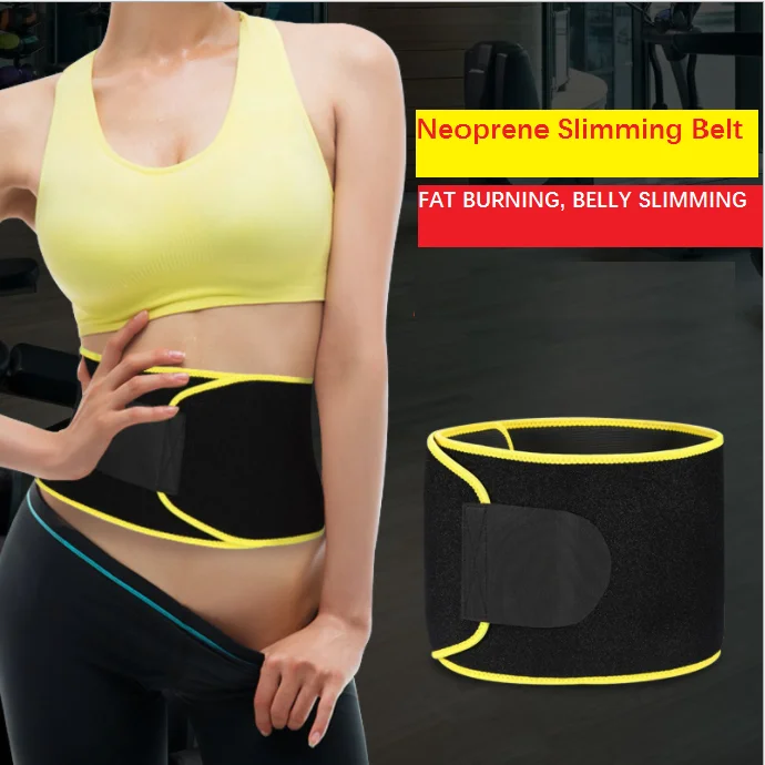 

Custom Sweet Belt Waist Trimmer Abdominal Trainer Adjustable Sweat AB Belt For Fat Burner Weight Loss, Black or customized color