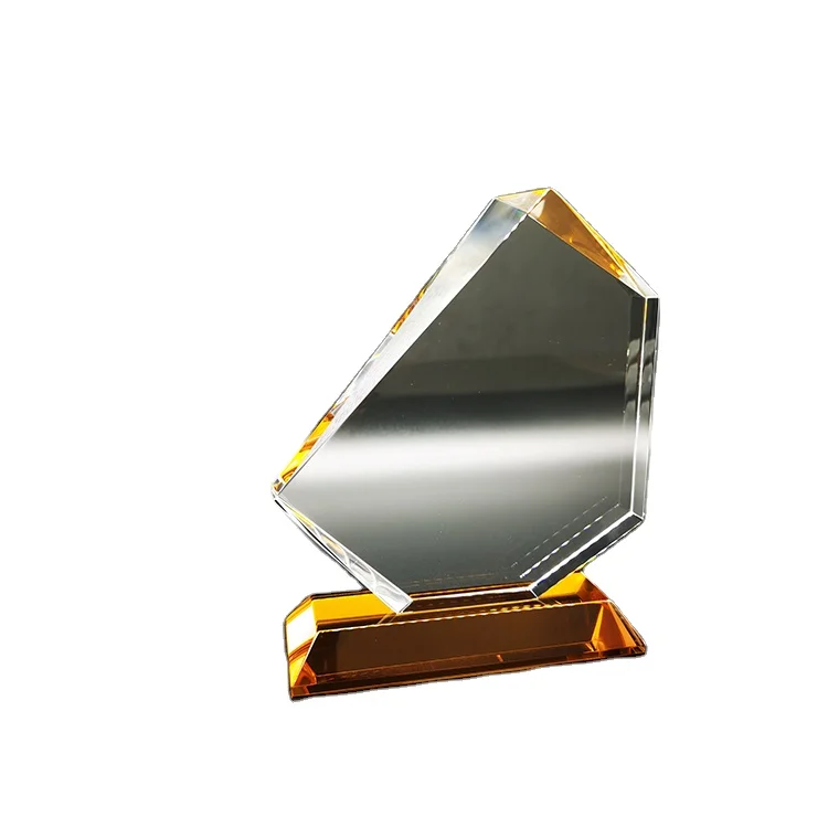 

Wholesale Crystal Blank Trophy Clear K9 Crystal Trophy Award For Souvenir With multiple colors Base