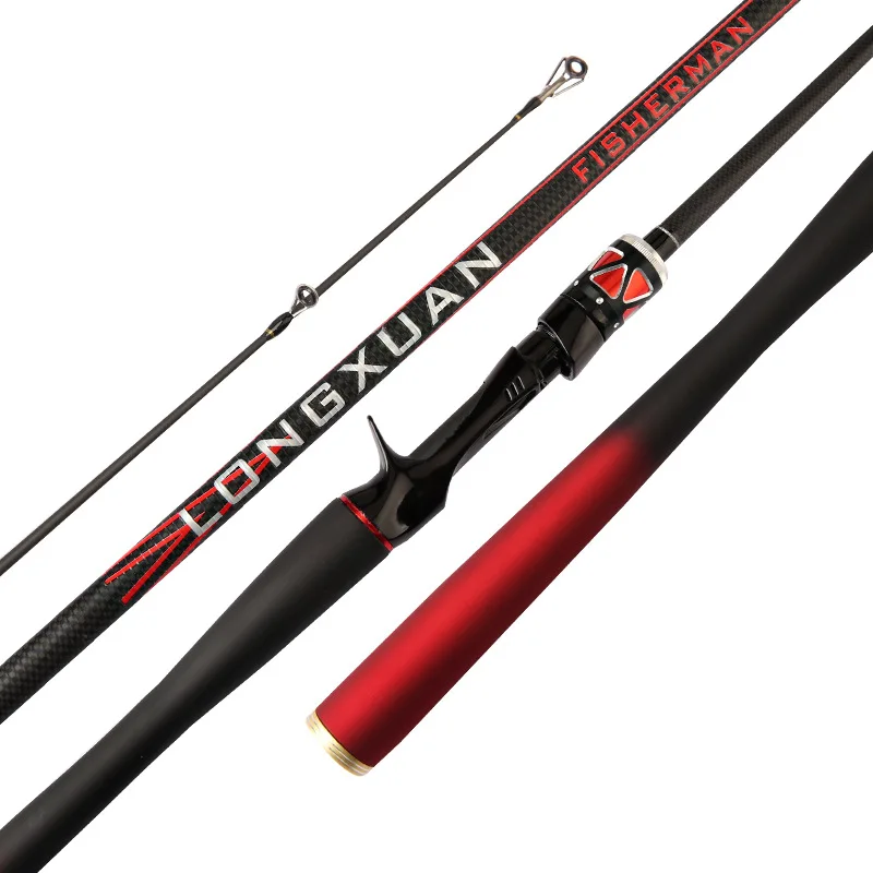 

Cheap surf reel lure seat 1.65-2.7m carbon fiber fishing rod, Black