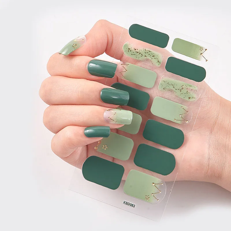

Hot-selling nail stickers diy nail accessories gradient 14stickers/set, Pic