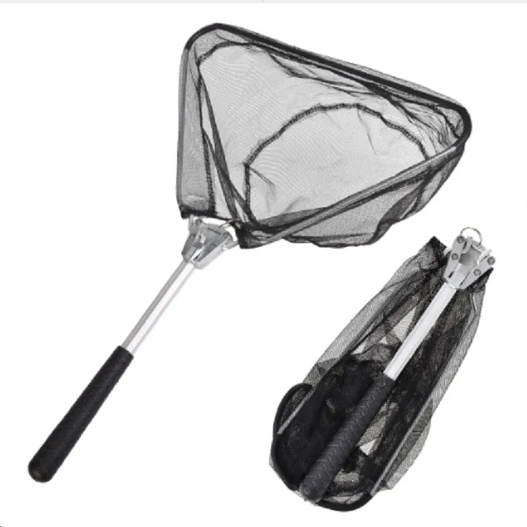 

Folding hand fishing net Aluminum alloy triangle net Telescopic Folding Fishing Net, Picture