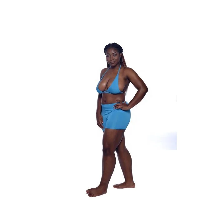 

top colheita Women Sless Camisole Low-neck Crop Top+biker Shorts two piece pants set