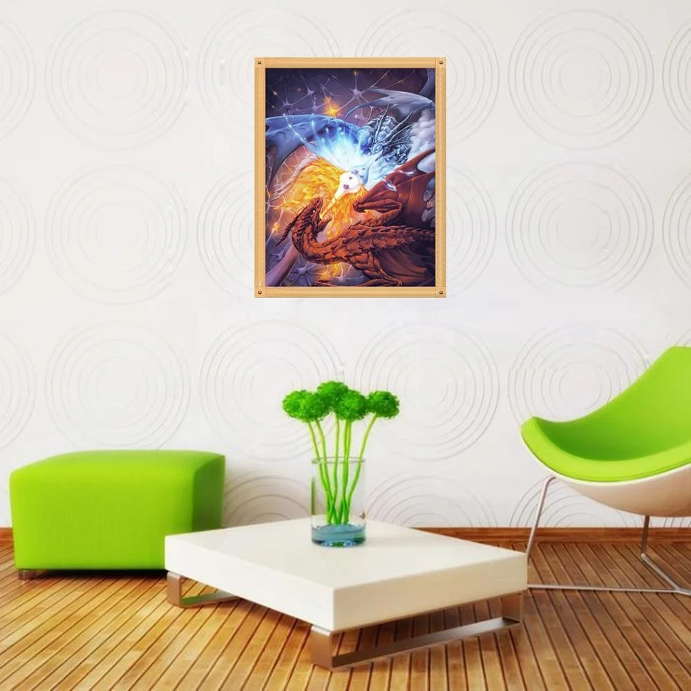 
Two dragon battle round or square diamond diamond embroidery set home decoration gift DIY full diamond painting 